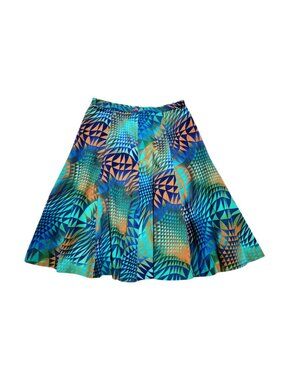 Vintage Women’s 1980s Geometric Pattern Corduroy Skirt (Size S) - EUC